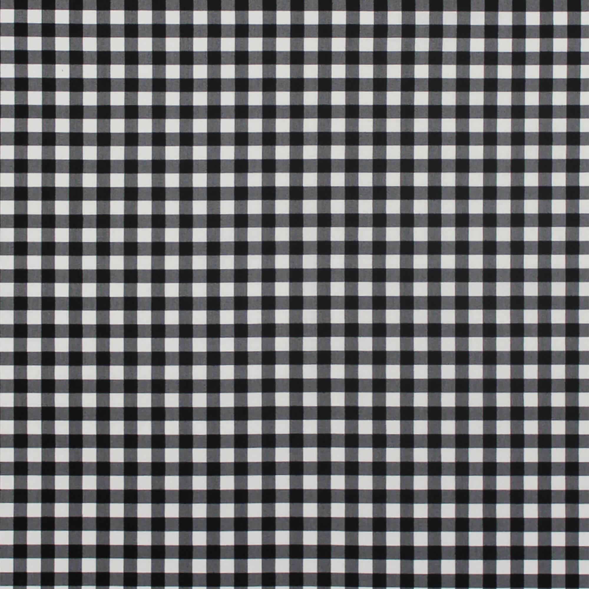 Camelot Fabric Mixology Black Gingham Cotton Home Décor Fabric